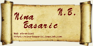 Nina Basarić vizit kartica